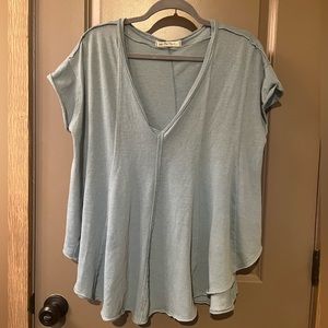 Free People Blue Slouchy T-shirt